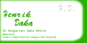 henrik daka business card